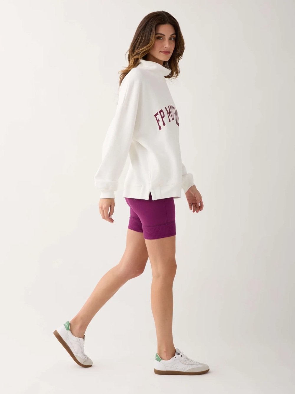 Free People FP Movement 2p Set Oversized Sweatshirt + Shorts Medium NWT $148 - Picture 5 of 12